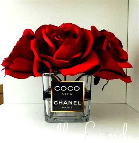 chanel vases|chanel vase with roses.